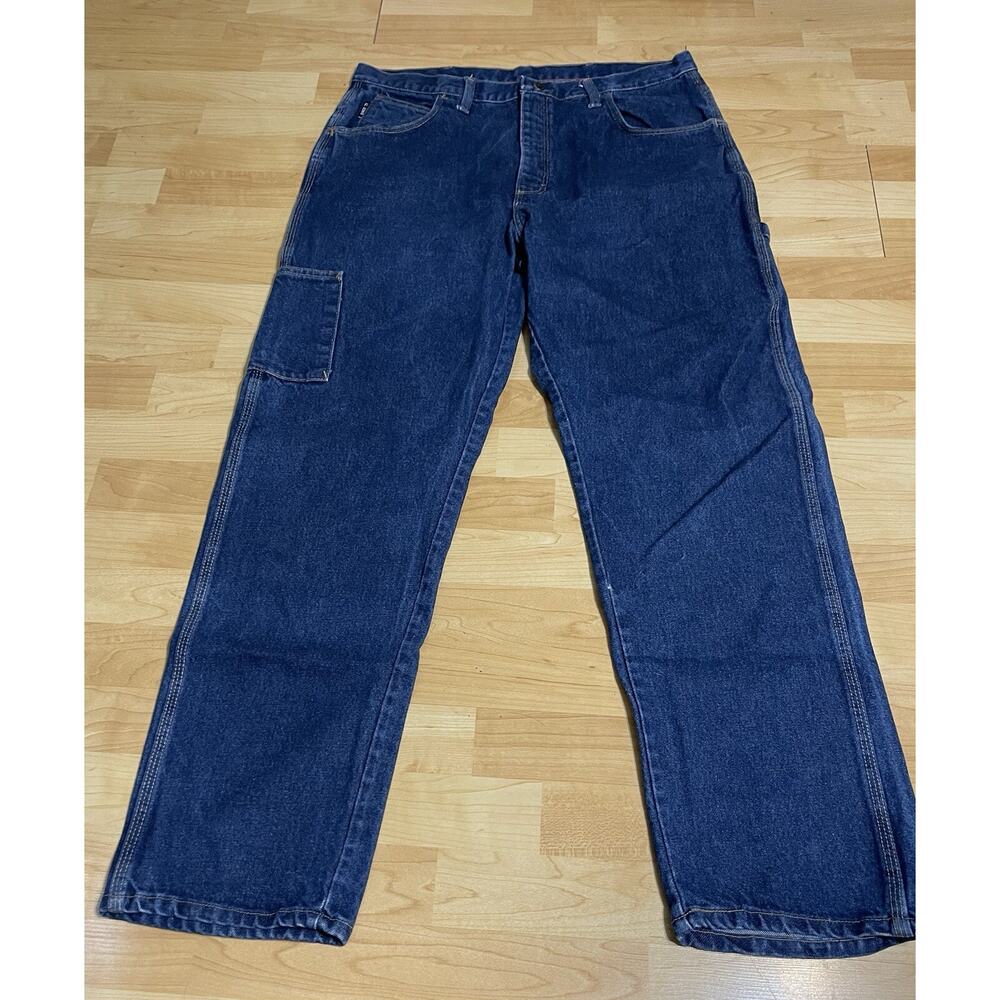 Bulwark FR Jeans Men’s 38x34 Cat‎ 2 2112 Medium Wash Denim flame-resistant